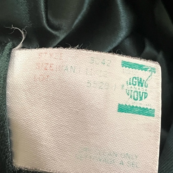 Stunning Vintage Irving Posluns Women’s Trench Coat Leather & Wool Forest Green - Picture 13 of 13